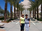 The Gilbert Temple has a gorgeous fountain that we are standing in front of. We did a session in the evening, but it was too dark to take pics, so we went back on Monday forgetting the temple would be closed, but some nice workers let us through the gate and took this picture for us.