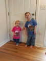 The kids are modeling the shirts we brought them from South Dakota where we saw an actual Mammoth site.
