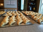 Tess and I spent the morning making 8 dozen rolls and honeybutter!