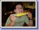 Clark enjoying his first corn on the cob without braces -- wahoo!