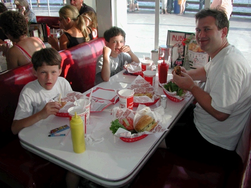 We had dinner at the end of Balboa Pier at the original Ruby's.  