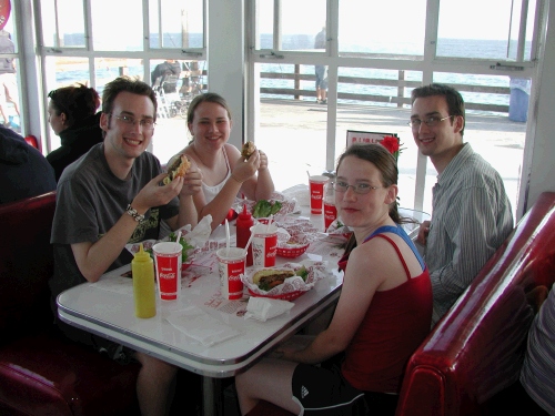 They are famous for their yummy hamburgers and milkshakes.