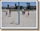 We were excited to find a volleyball net really close by.  We had actually brought a volleyball!