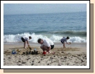 And no trip to the beach would be complete without making a sandcastle.