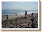 A little football on the beach.