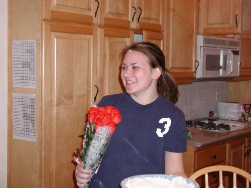 Then the doorbell rang again - flowers on the doorstep...