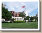 This is the area across the street from the "grassy knoll," called Dealy Plaza where many people were standing and waving to the President and his wife at the time he was shot.