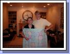 For a personal progress project, Tess learned how to make and tie a baby quilt which she gave to Melinda.
