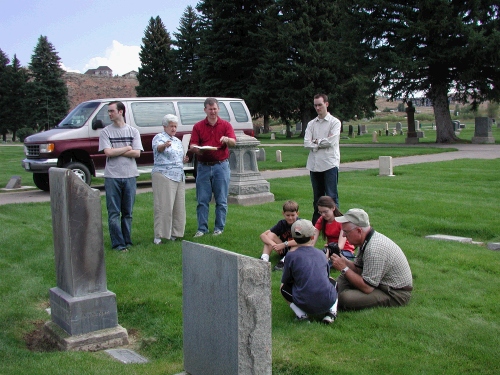 Here we are in the Evanston Cemetery.
