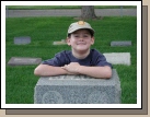 While it wasn't always super interesting to Clark, he was a good sport and had fun, especially stealing his Grandpa's hat!