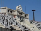 The torch inside the stadium.