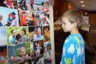 Kenyon also got a new blanket...with photos of everyone that he loves and that love him.