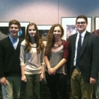 The six inductees honored with their parents at a special dinner held at the school.