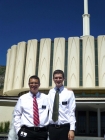 Elder Richman and Elder Brown at the Provo Temple this morning!