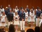 Elliot was asked to lead the processional of students onto the stage. It was fun to watch them all come in.