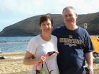 Ready to snorkel a second time in Hanauma Bay.  We saw huge tropical fish, a sea turtle and an eel!