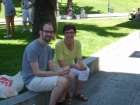 Lunch and resting before visiting the gift shop. Alan took a snooze on the grass...photo not included here.