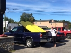 Yup, we unloaded and loaded the kayaks without our handsome strong men. We felt empowered!