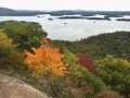 The reward at the top of the hike - Lake Squam. A bit overcast, so not as blue as it could have been - use your imagination.