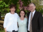 The proud parents with the graduate.