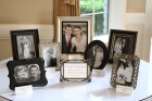 Tess had the idea of displaying wedding photos of  the parents and all the grandparents.
