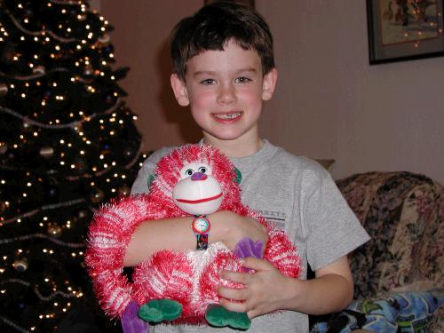 Clark lucked out with the cutest and -- we found out later -- noisiest gift.