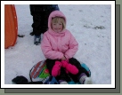 I think Bethany Israelsen liked sitting in the snow more than sledding in it!