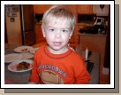 Jarom Hulme just up from his nap and wondering if he has maybe missed something fun...