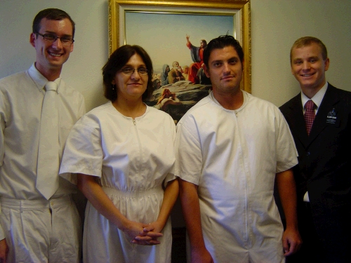 Magda and Jesus Villarreal on their baptism day.