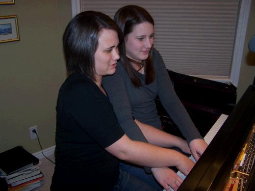 A Mannheim Steamroller duet that was written for two pianos...