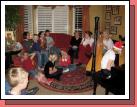 Gathered together in the living room for a little musical program.