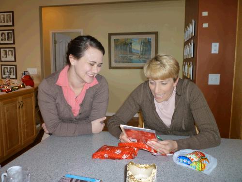 The next day Melinda came over with her family to spend a couple of hours with Tess.  Tess brought her a few gifts from Poland.