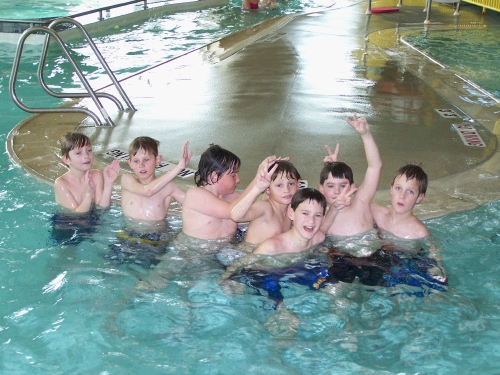 We took a Clark and a bunch of his friends to the Dimple Dell Rec Center for a swimming party.  They had a great time!