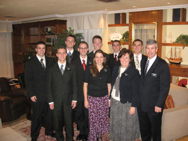 All the missionaries who arrived with Phillip in the Spain Madrid Mission, along with President and Sister Farnsworth.