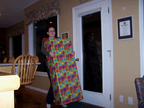 And what is this big present that has been hiding in the dining room?