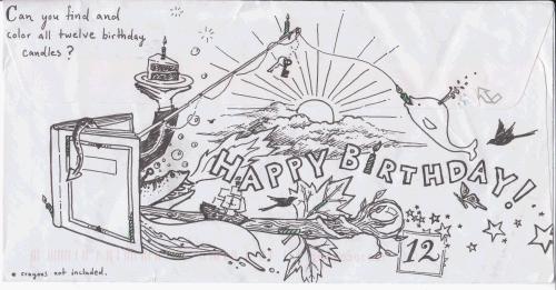 This is the back of the envelope of Clark's birthday letter from Phillip in Spain.  It is amazingly clever!