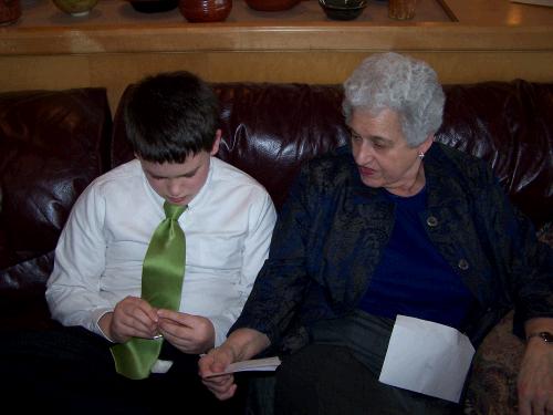 Grandma had a priesthood tie tac for Clark to remember the day by.