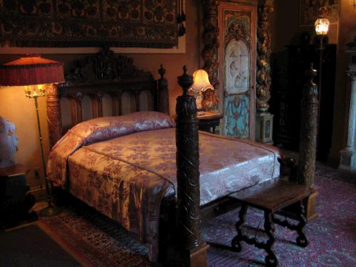 They let us take pictures inside if we didn't use our flash.  All the furnishing were imported from Europe and many of them hundreds of years old.
