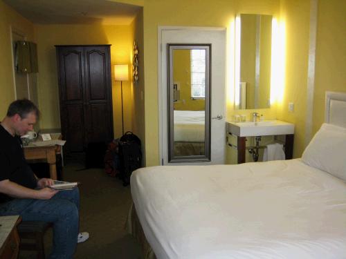 The room was modern and definitely European feeling.