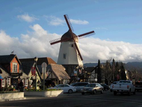Windmills right in town.