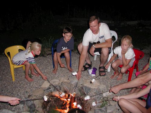 Testing out the new fire pit...