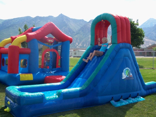 The slip 'n slide was a hit with all the little kids.