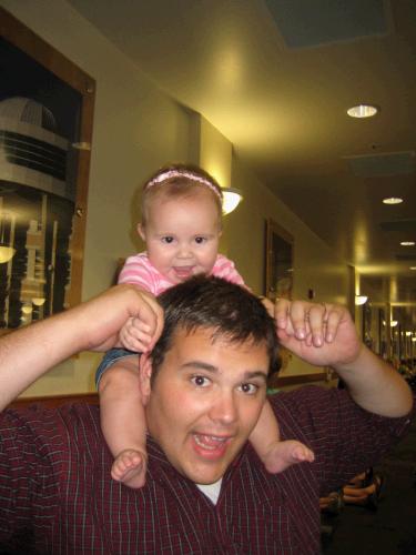 Melora's son and BYU student, Tyler Collete with his baby girl, Shaylynn.