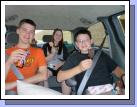 Of course on the drive back home we hit 100 degrees crossing Nevada and simply had to cool off with some ice cream from the gas station.