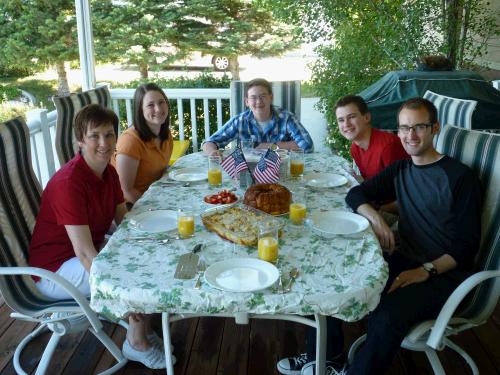 A yummy 4th of July brunch on the deck.