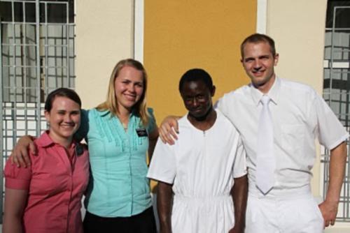 The big day arrives -- Andy Lukman from Nigeria is baptized in Warsaw.