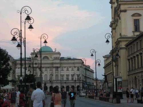 In Warsaw. Don't you just love the lamps?!