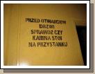 Funny elevator warning -- it says, "Before opening the door, make sure the elevator cabin is really there."