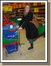 Sister Free enjoying her time in the grocery store.