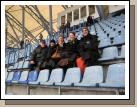 Taking a tour of the new Poznan stadium with Zbigniew (far left.)